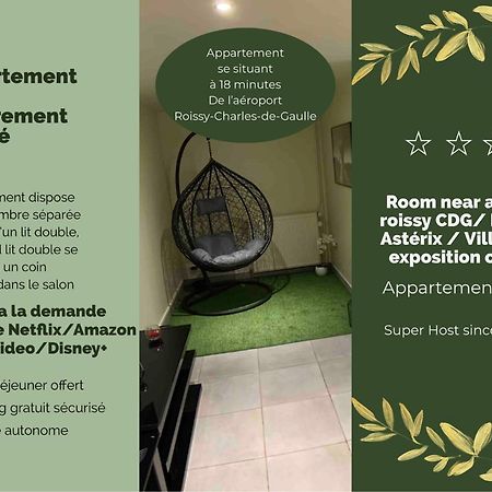 Appartement Cosy Proche Roissy Cdg Asterix Disneyland Paris Goussainville  Exterior foto
